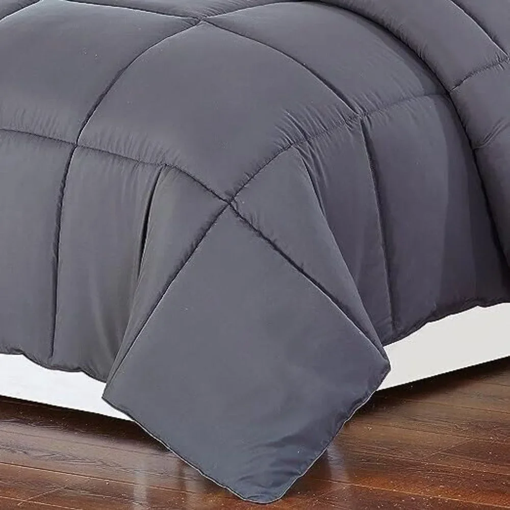 Christies Home Living Gray Down Alternative Comforter Duvet - Twin Size SU181